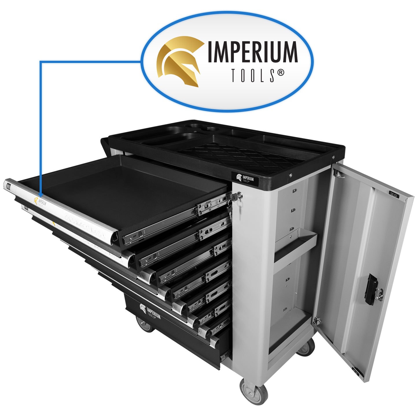 Imperiumtools XXXL Werkzeugwagen Pro 8 Schubladen leer ohne Werkzeug