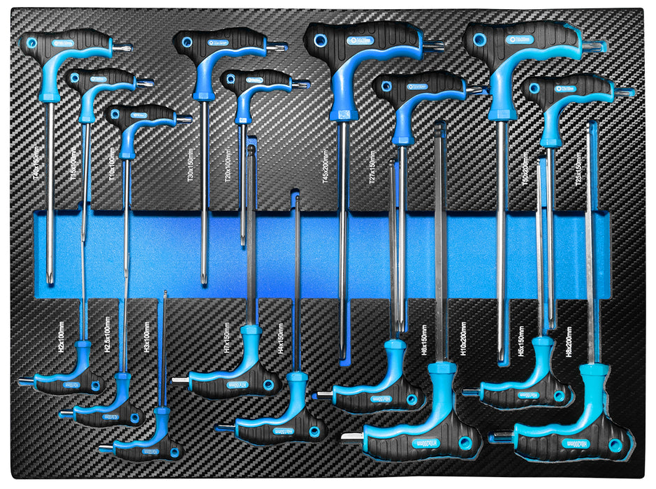 Carro de herramientas premium XXXL con 7 cajones que incluye herramientas CR-V con inserciones de espuma