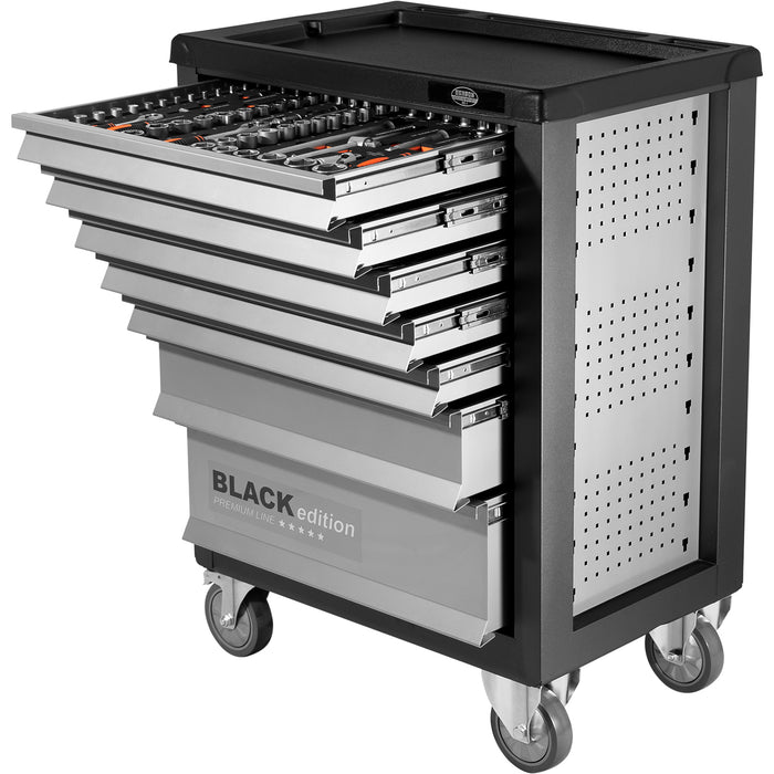 Workshop trolley 1714 pcs XXL tool trolley filled with tools ball bearing drawers