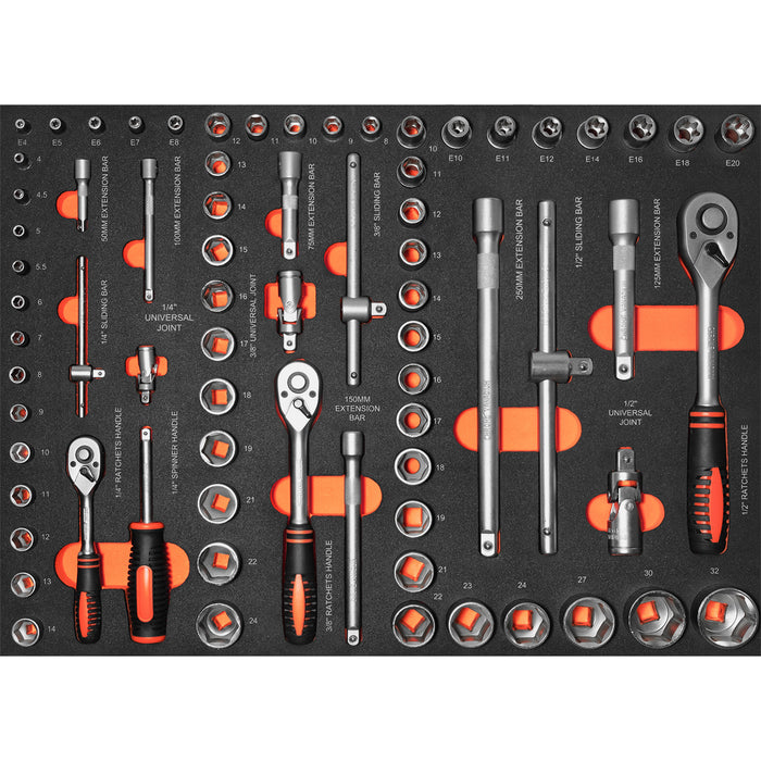 Workshop trolley 1714 pieces XXL tool trolley filled with Cr-V tools