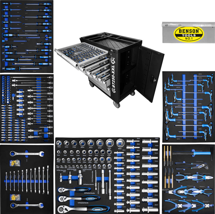 XXXL Pro tool trolley tool filled foam inserts workshop trolley